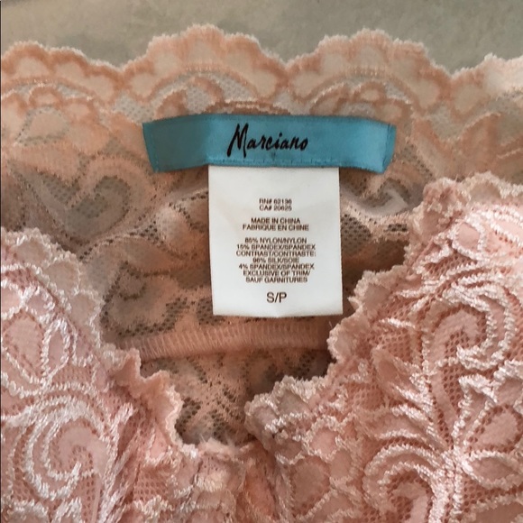 Marciano sz sm light pink lace lingerie dress - Picture 3 of 4